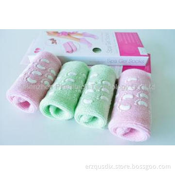 ECO - Friendly Cotton Pink Moisturizing Gel Socks For Feet